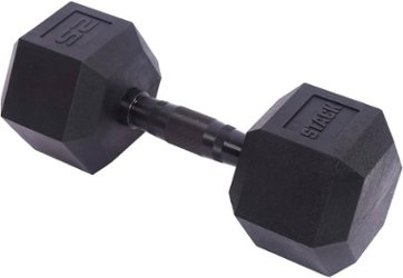 Stack Fitness - 25LB Hex Dumbbell - Black - Front_Zoom