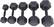 Alt View 12. Stack Fitness - 25LB Hex Dumbbell - Black.