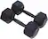 Front. Stack Fitness - 10LB Hex Dumbbell Pair - Black.