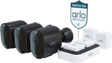 Arlo - Pro 4 Spotlight Camera Security Bundle - 3 Wire-Free Cameras Indoor/Outdoor 2K with Color Night Vision (12 pieces) - Black - Angle_Zoom