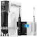 Angle. AquaSonic - Duo Series Pro Rechargeable Electric Toothbrush Set - Midnight Black/Optic White.