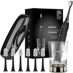 AquaSonic - Black Series Plus  Rechargeable Electric Toothbrush - Black - Angle_Zoom