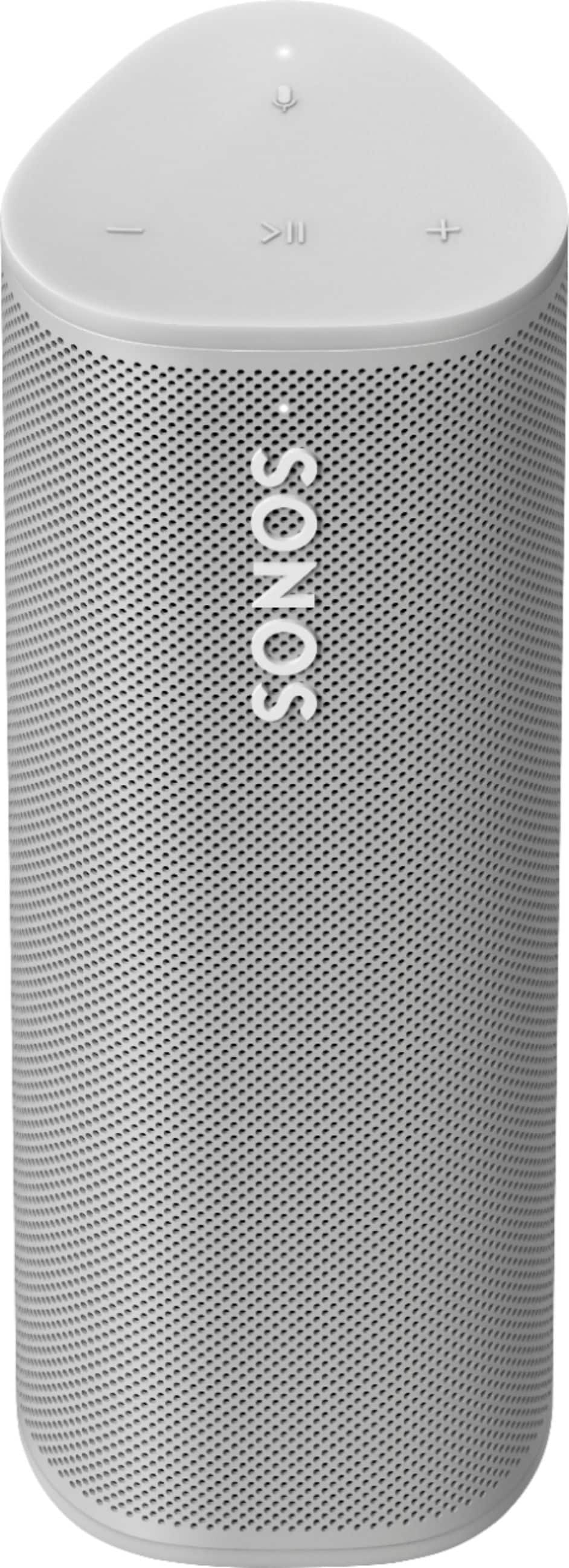 Front. Sonos - Roam Smart Portable Wi-Fi and Bluetooth Speaker with Amazon Alexa and Google Assistant - White.