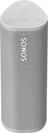 Front. Sonos - Roam Smart Portable Wi-Fi and Bluetooth Speaker with Amazon Alexa and Google Assistant - White.