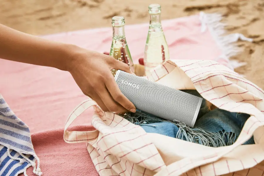 Alt View 15. Sonos - Roam Smart Portable Wi-Fi and Bluetooth Speaker with Amazon Alexa and Google Assistant - White.