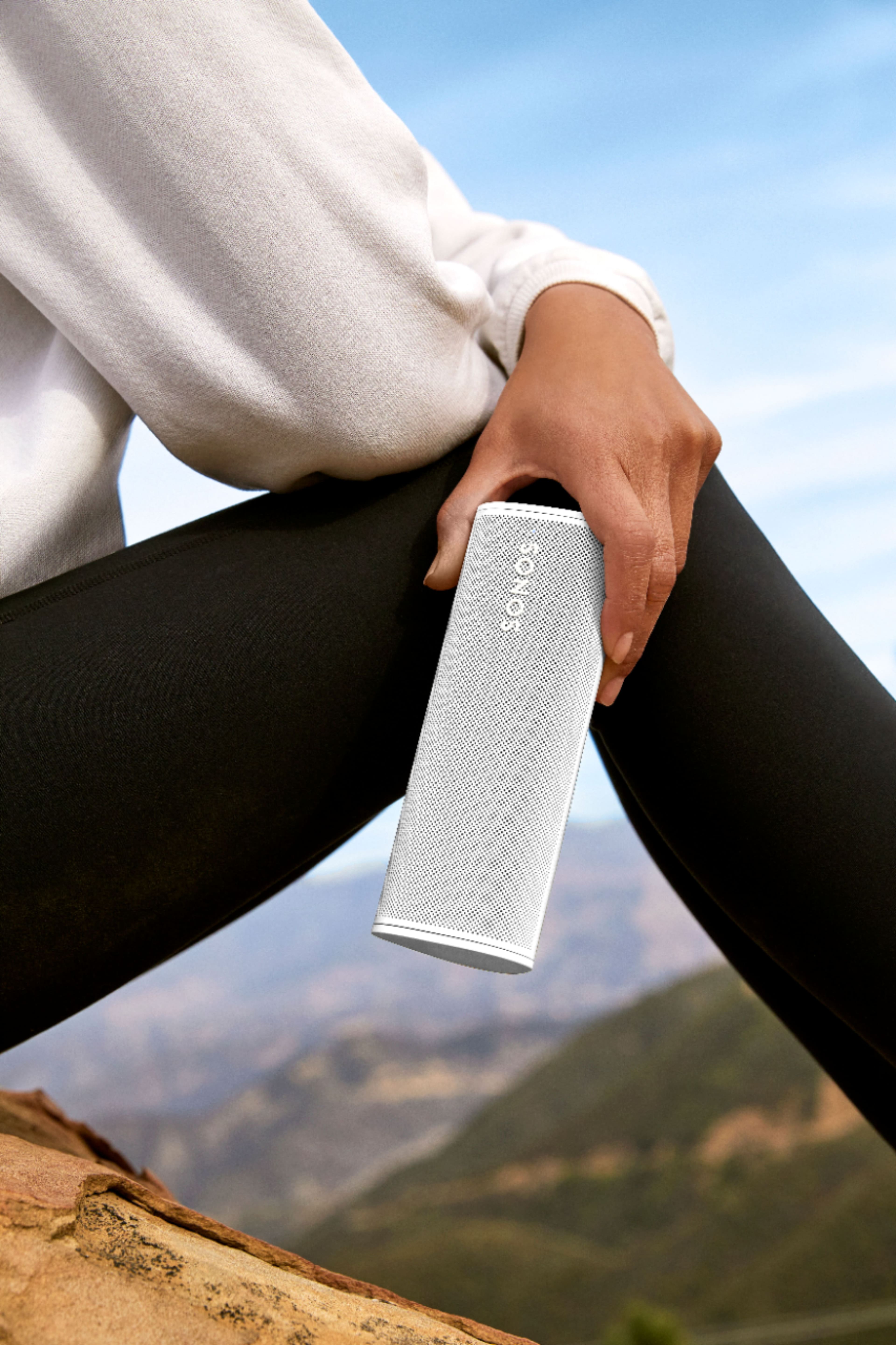 Alt View 17. Sonos - Roam Smart Portable Wi-Fi and Bluetooth Speaker with Amazon Alexa and Google Assistant - White.