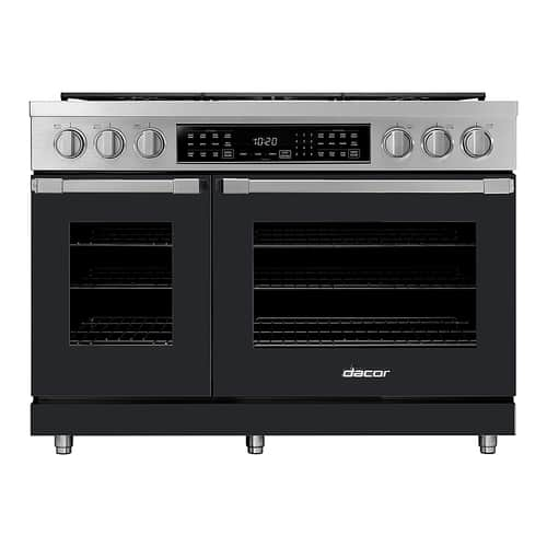 Dacor - Professional 8.0 Cu. Ft. Freestanding Double Oven Dual Fuel Pure Convection Range with SimmerSear™ - Anthracite