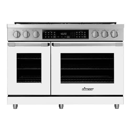 Dacor - Professional 8.0 Cu. Ft. Freestanding Double Oven Dual Fuel Pure Convection Range with SimmerSear™ - Bright White