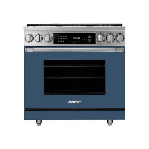 Dacor - Professional 5.2 Cu. Ft. Freestanding Dual Fuel Pure Convection Range with SimmerSear™ - Dark Denim