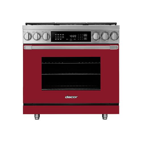 Dacor - Professional 5.2 Cu. Ft. Freestanding Dual Fuel Pure Convection Range with SimmerSear™ - Haute Red