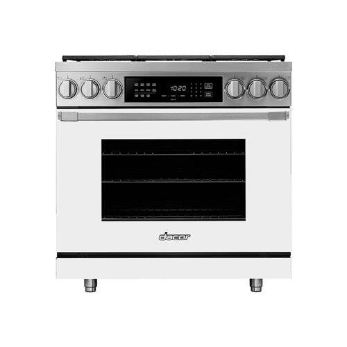 Dacor - Professional 5.2 Cu. Ft. Freestanding Dual Fuel Pure Convection Range with SimmerSear™ - Bright White