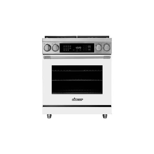 Dacor - Professional 5.2 Cu. Ft. Freestanding Dual Fuel Pure Convection Range with SimmerSear™ - Bright White