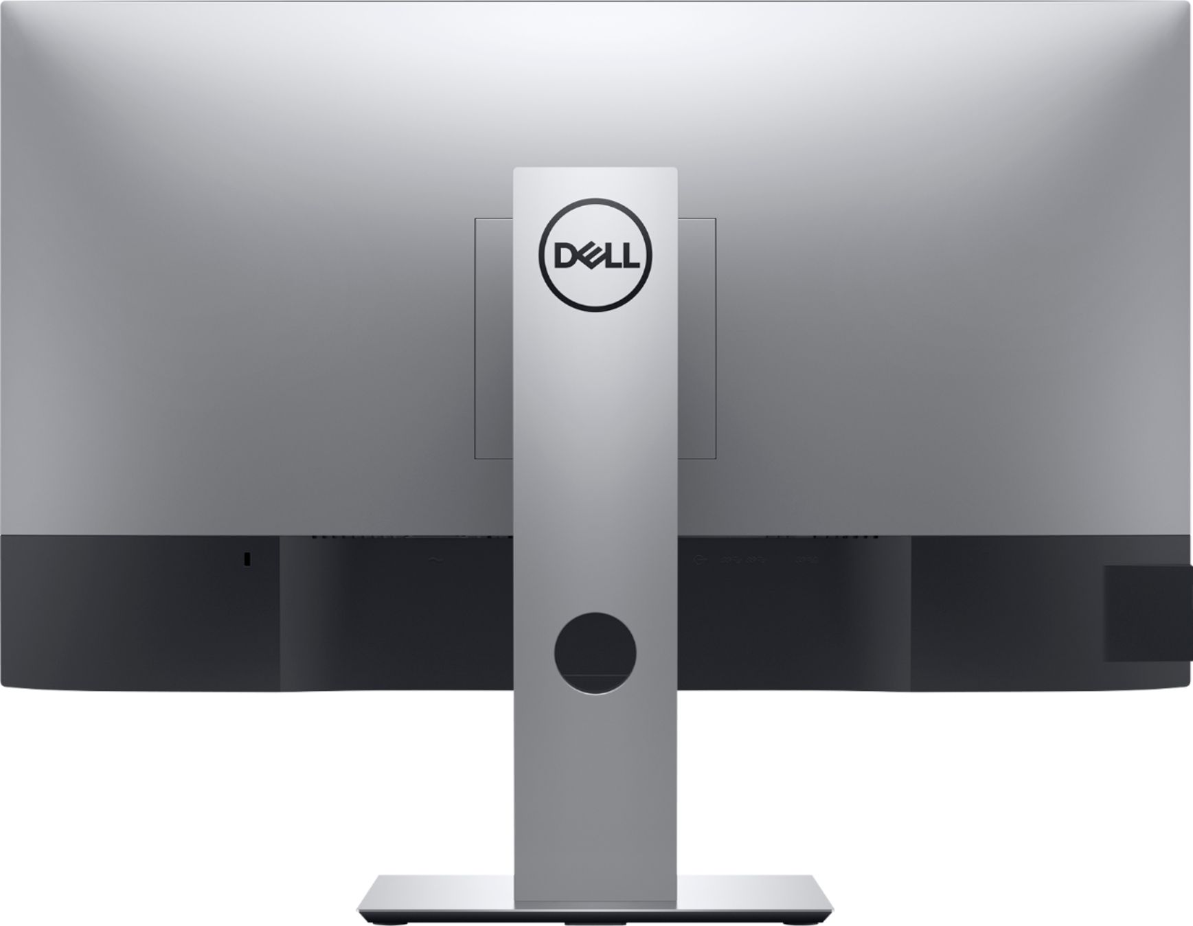 Back View: Dell - 27" IPS LED UltraSharp QHD Monitor (HDMI 1.4, DisplayPort 1.4, USB 3.0) - Gray