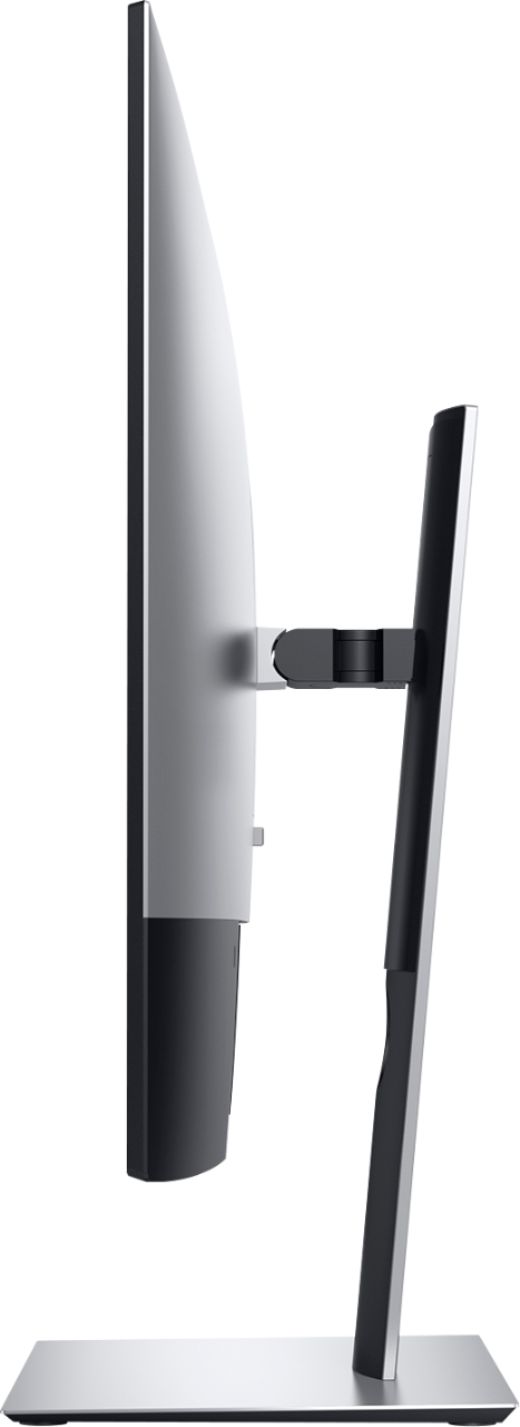 Left View: Dell - 27" IPS LED UltraSharp QHD Monitor (HDMI 1.4, DisplayPort 1.4, USB 3.0) - Gray