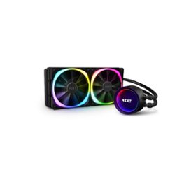 NZXT - Kraken X53 240mm Radiator RGB All-in-one CPU Liquid Cooling System - Black - Front_Zoom
