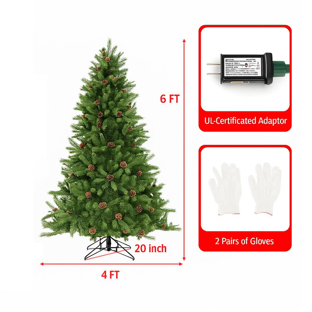 - 6 FT UL-Certificated Adaptor
- 20 inch
- 4 FT
- 2 Pairs of Gloves