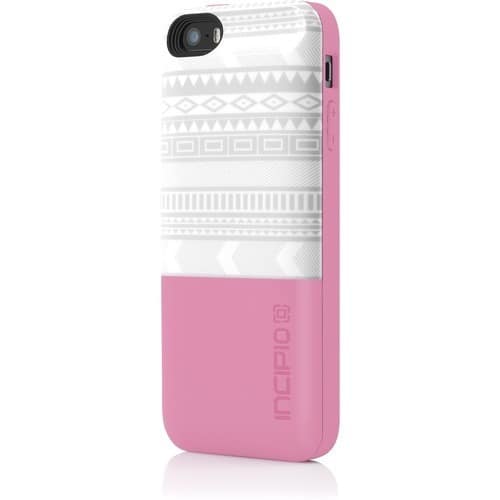 Front. Incipio - offGRID Print Apple iPhone SE, 5s and 5 Backup Battery Case 2000mAh - Gray/White Aztec.