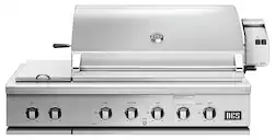 DCS - 48" Series 7 Grill with Integrated Side Burners, Natural Gas - Brushed Stainless Steel - Angle_Zoom