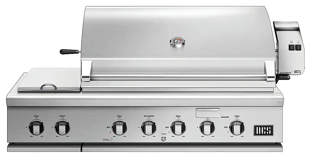 DCS - 48" Series 7 Grill with Integrated Side Burners, Natural Gas - Brushed Stainless Steel