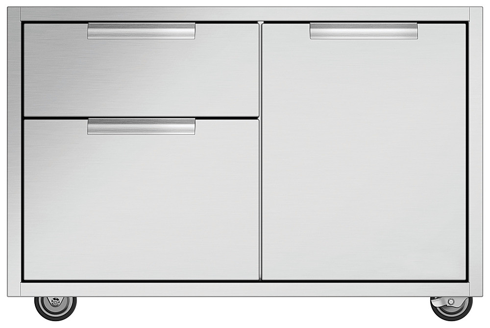 Angle View: DCS by Fisher & Paykel - CAD 36" Grill Cart for Select DCS Grills - Stainless Steel