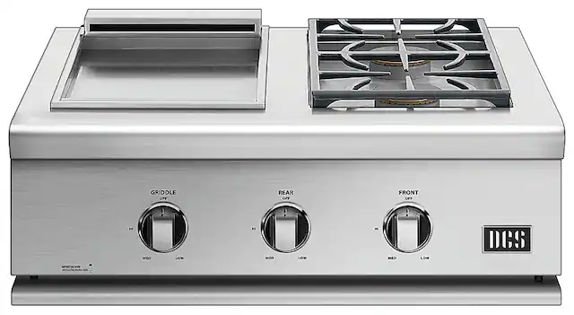 Angle. DCS - Liberty 30" Side Burner - Liquid Propane - Stainless steel.
