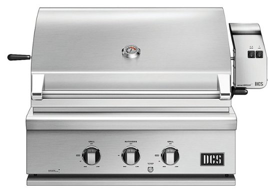 Angle. DCS by Fisher & Paykel - 30" Series 7 Grill, Natural Gas - Brushed Stainless Steel.