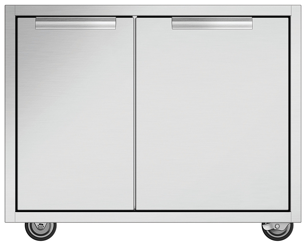 Angle View: DCS by Fisher & Paykel - CAD 30" Grill Cart for Select DCS Grills - Stainless Steel