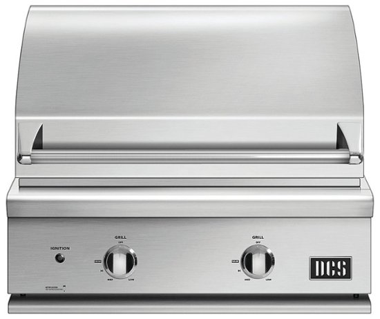 Angle. DCS by Fisher & Paykel - 30" Series 7 Grill, Non Rotis, Natural Gas - Brushed Stainless Steel.