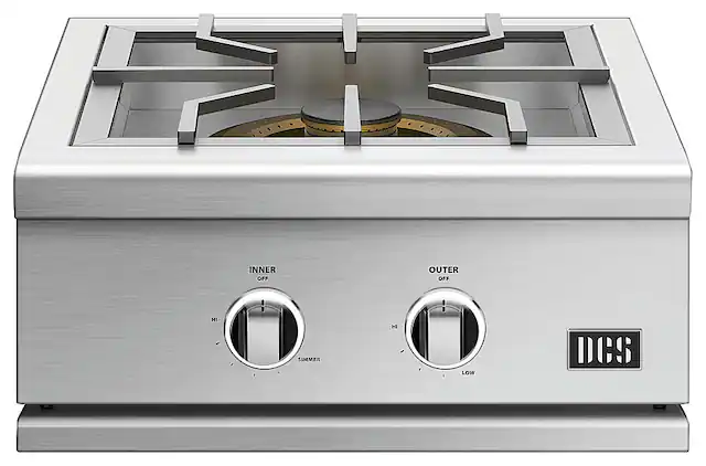 Angle. DCS - 24" Series 9 Power Burner, LP Gas - Stainless Steel.