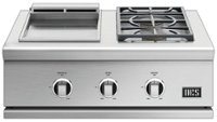DCS - Series 9 Double Gas Burner with Griddle - Stainless Steel - Angle_Zoom