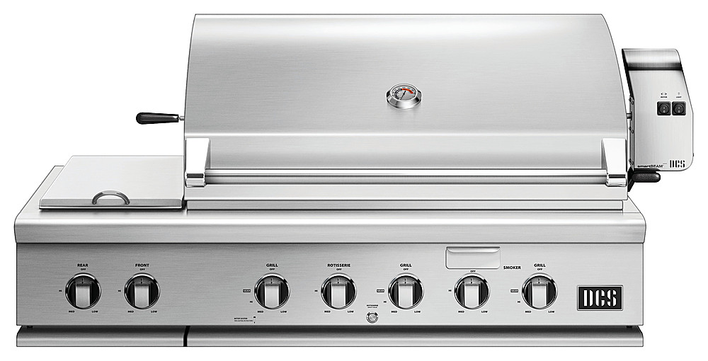 Angle View: DCS by Fisher & Paykel - Traditional 48" Built-In Gas Grill - Brushed Stainless Steel