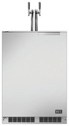 DCS by Fisher & Paykel - 24" 5.7 Cu. Ft. Dual Tap Outdoor Beer Dispenser - Brushed stainless steel - Front_Zoom