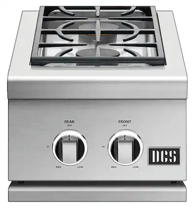 Front. DCS - Double Side Burner - Stainless Steel.