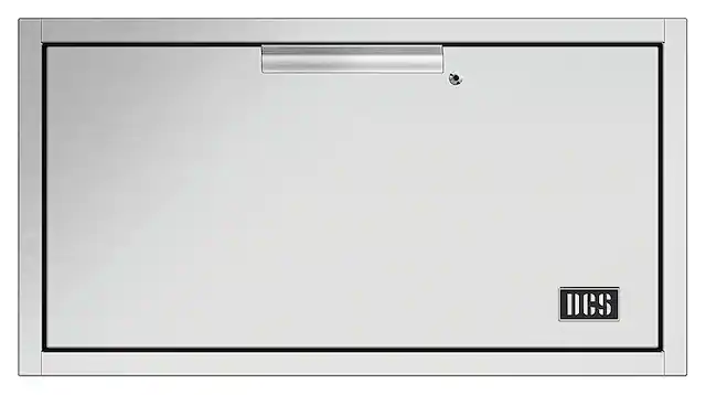 Front. DCS - 30" Warming Drawer - Brushed stainless steel.