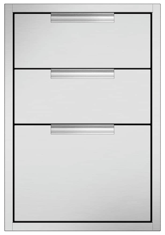 DCS - Tower Triple Drawer - Brushed Stainless Steel - Angle_Zoom