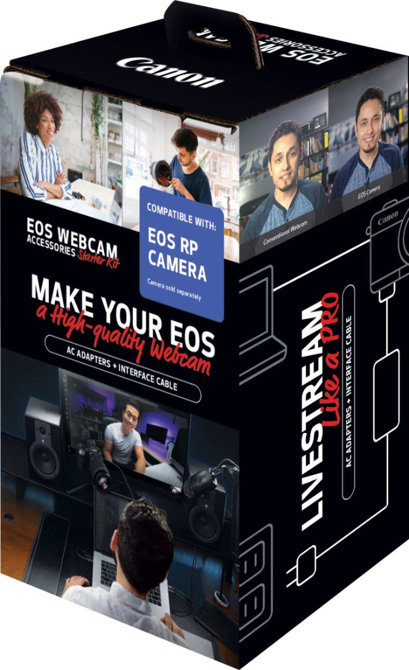 Alt View 1. Canon - EOS Webcam Accessories Starter Kit for EOS RP Cameras - Black.