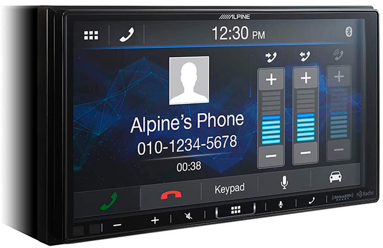 Angle. Alpine - 7" Shallow Chassis Multimedia Receiver - Black.