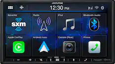Front. Alpine - 7" Shallow Chassis Multimedia Receiver - Black.