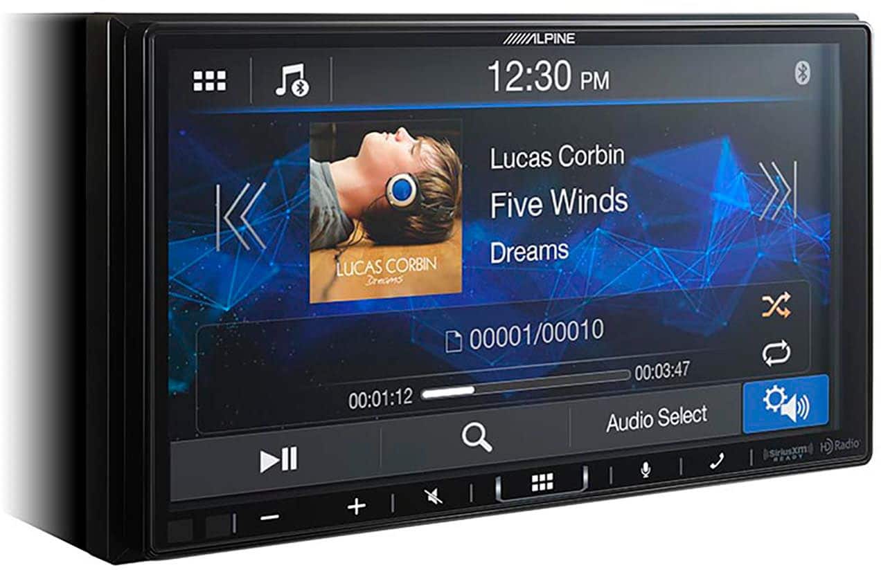 Alt View 12. Alpine - 7" Shallow Chassis Multimedia Receiver - Black.