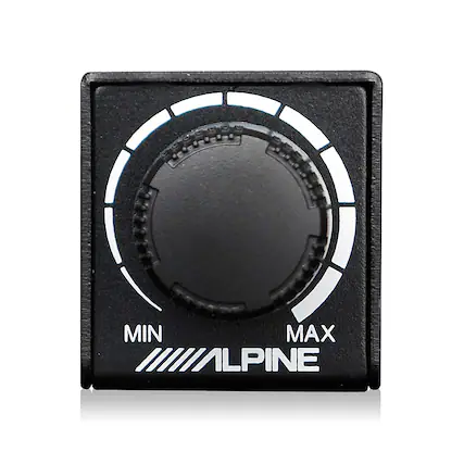 Front. Alpine - Remote Bass Control Knob for Select Amplifiers - Black.
