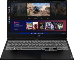 Lenovo - Legion Slim 7 15" 4K Ultra HD Gaming Laptop - AMD Ryzen 9 5900HX - 16GB Memory - NVIDIA GeForce RTX 3050 Ti - 1TB SSD - Shadow Black - Front_Zoom