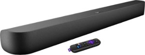 Roku – Streambar Pro 4K Streaming Media Player, Cinematic Audio, Voice Remote, TV Controls and Private Listening - Black - Front_Zoom