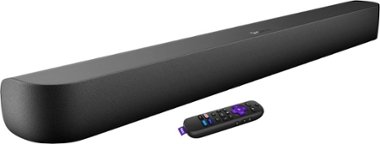 Roku - Streambar Pro 4K Streaming Media Player, Cinematic Audio, Voice Remote, TV Controls and Private Listening - Black - Front_Zoom