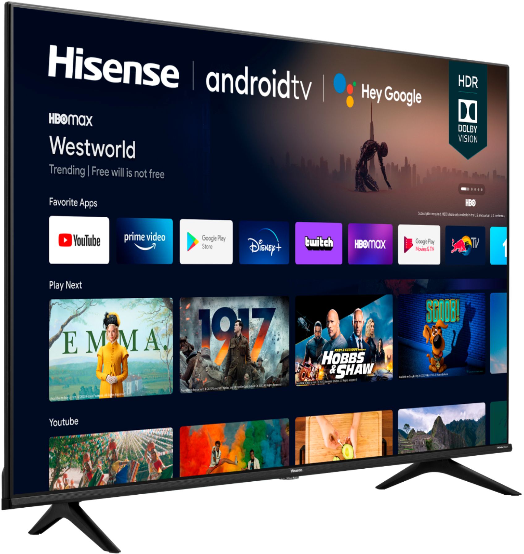 Hisense 50” Class A6 Series 4K UHD Smart Google TV (50A65k)