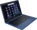 Left Zoom. HP - 11.6" Touch-screen Chromebook - MediaTek MT8183 - 4GB Memory - 32GB eMMC - Indigo Blue.