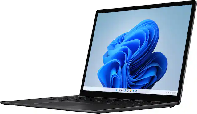 Front. Microsoft - Surface Laptop 4 - 15” Touch-Screen – Intel Core i7 – 16GB Memory - 512GB Solid State Drive - Matte Black.