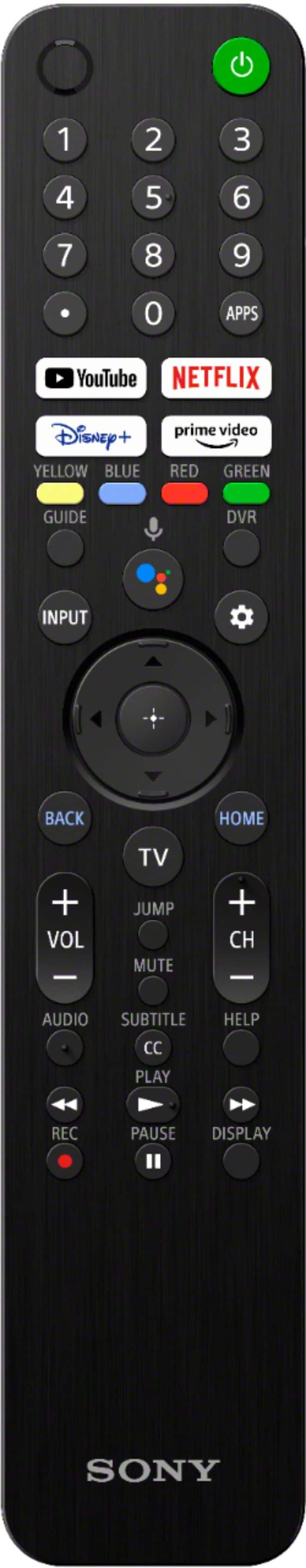 Alt View 20. Sony - 65" Class BRAVIA XR A80J Series OLED 4K UHD Smart Google TV - Black.