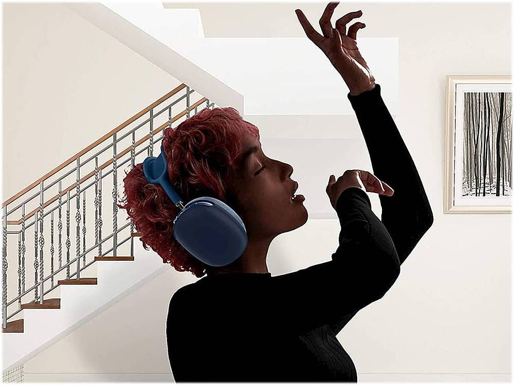 Alt View 16. SaharaCase - Liquid Silicone Cover Case for Apple AirPods Max - Blue.