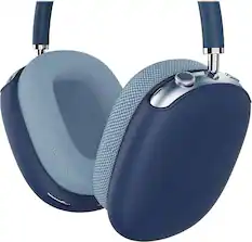 Left. SaharaCase - Liquid Silicone Cover Case for Apple AirPods Max - Blue.