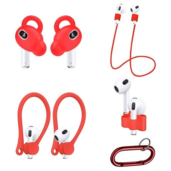 Blæse dæk Reparation mulig SaharaCase Silicone Accessories Kit for Apple AirPods 3 (3rd Generation)  Red HP00098 - Best Buy